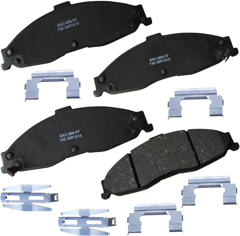 Bendix Premium SBC749 Ceramic Front Brake Pads for Avanti II 2004-2001, Chevrolet Camaro 2002-1998, Pontiac Firebird 2002-1998 - Image 1